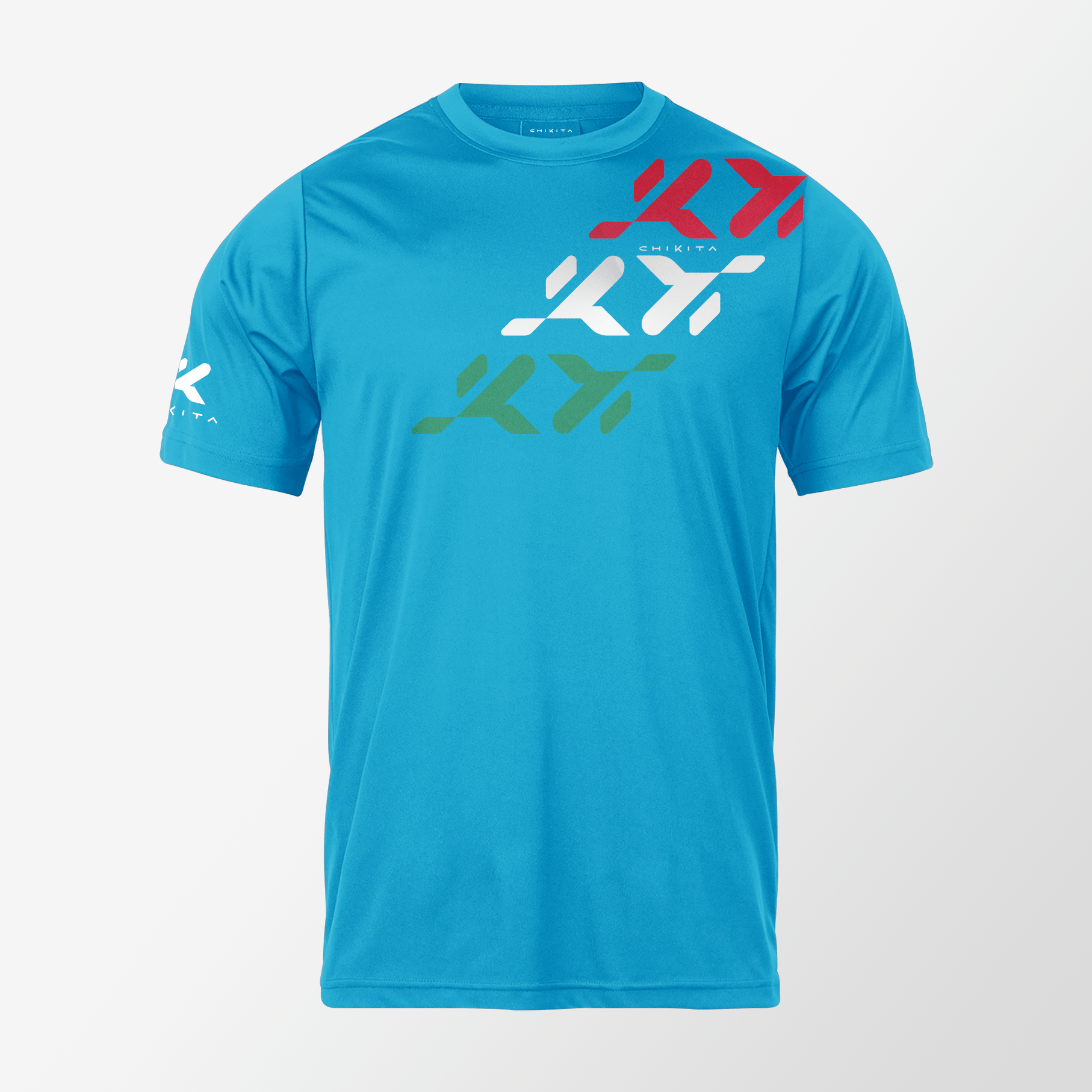 T-Shirt AGON - LightBlue con Pattern K Italia