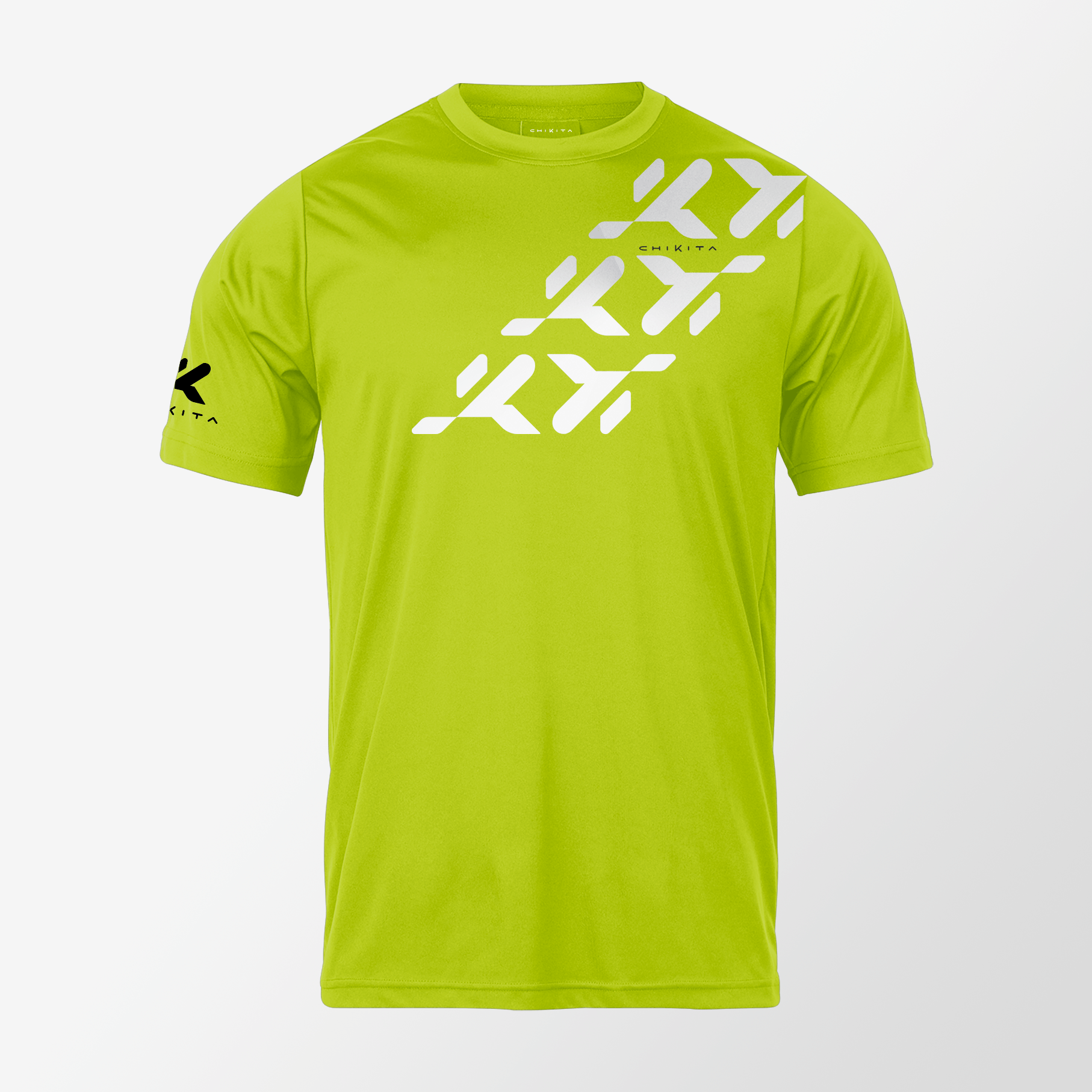 T-Shirt AGON - Verde con Pattern K Bianca